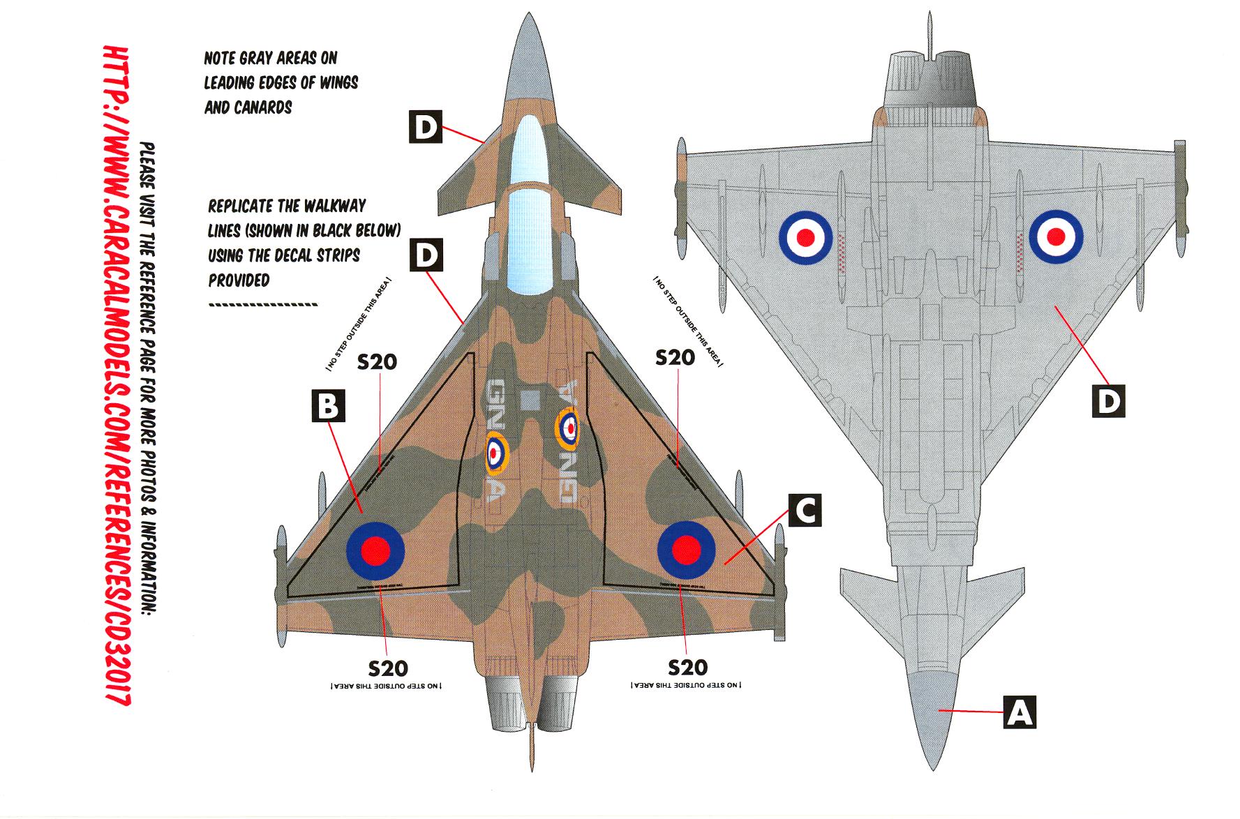 Caracal Decals 1/32 ROYAL AIR FORCE TYPHOON FGR4 "BATTLE OF BRITAIN